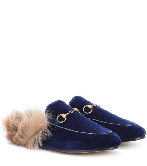 blue gucci slippers|Gucci princetown slippers sale.